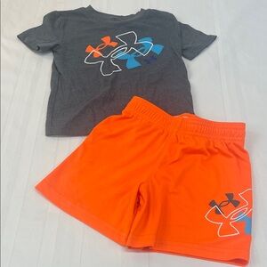 Under Armour Charcoal and Bright Orange Kids Set size 2T